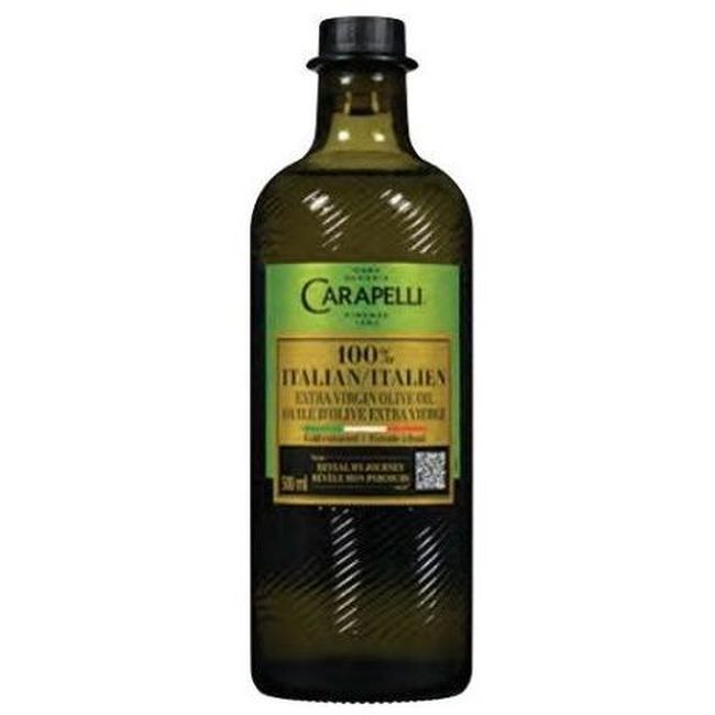 Carapelli Huile D'olive Extra Vierge 100 %, 500 Ml -- 6 Par Caisse