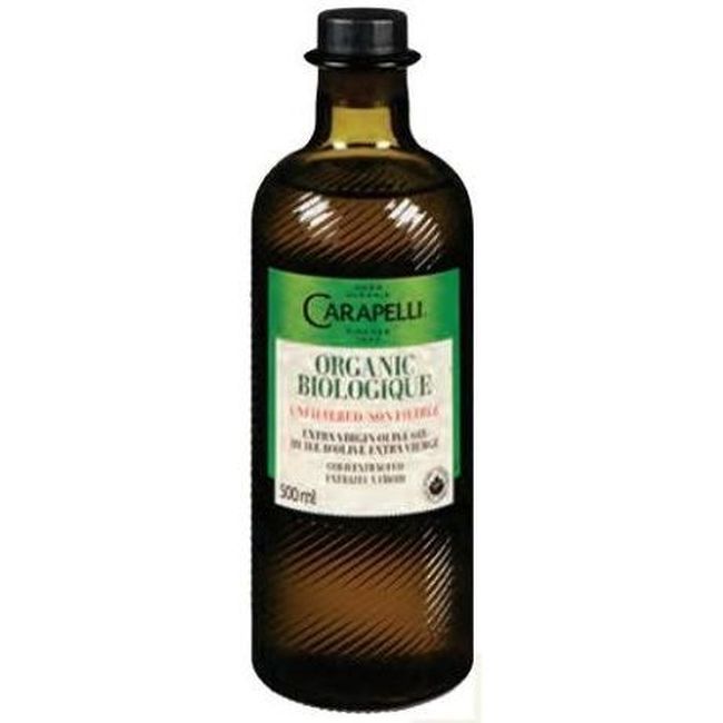 Carapelli Huile D'olive Extra Vierge Biologique Non Filtrée, 500 Ml -- 6 Par Caisse