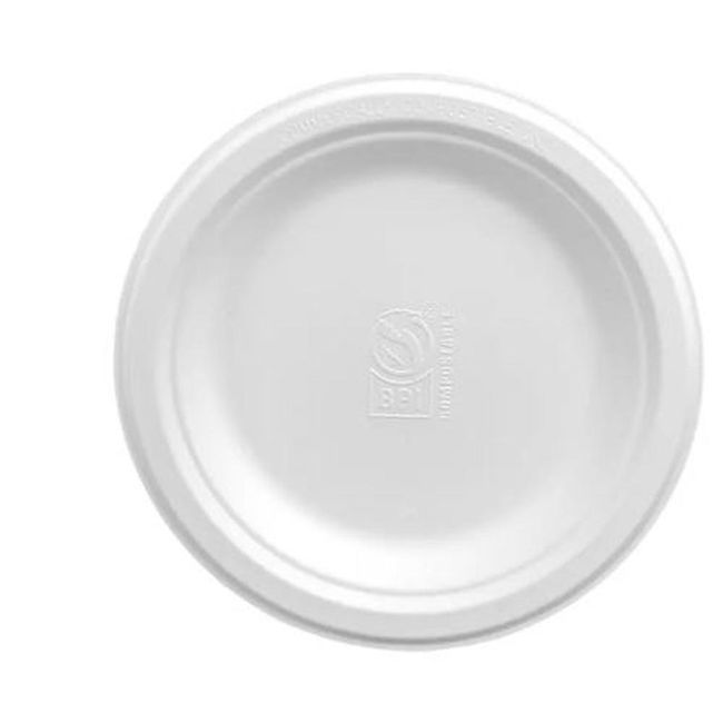Genpak Natural White Molded Fiber Round Plate, 6 In -- 1000 Per Case