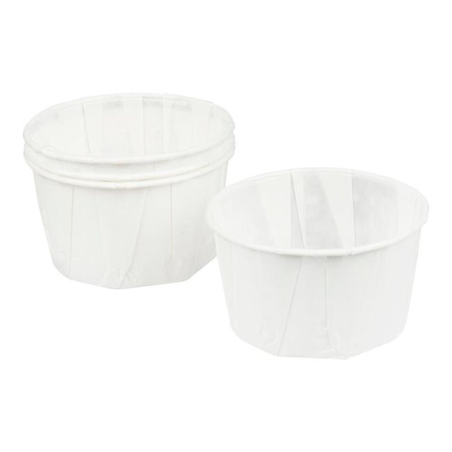 Fibracan 3.25 Oz White Harvest Pleated Paper Portion Cup, 250 Count -- 20 Per Case