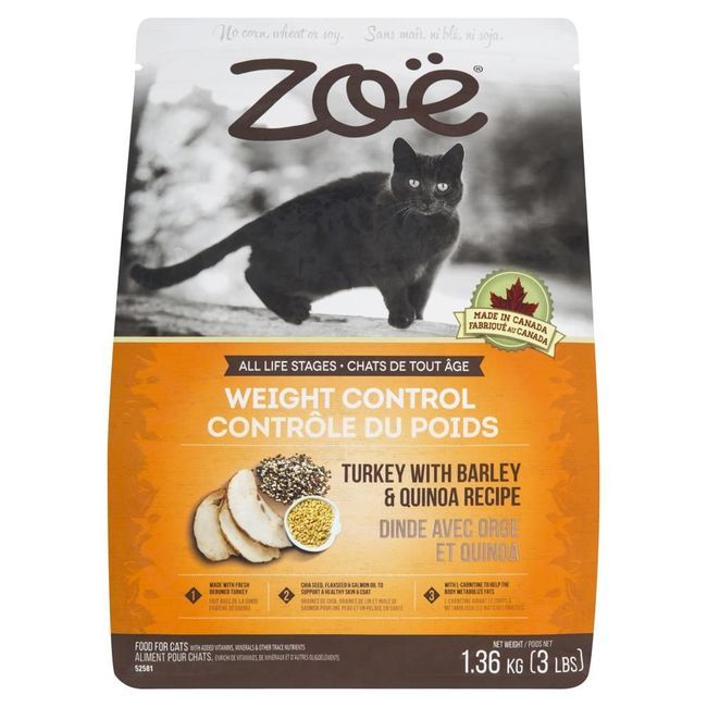 Zoe Croquettes Pour Chats À La Dinde, À L'orge Et Au Quinoa, 1,3 Kg -- 5 Par Boîte