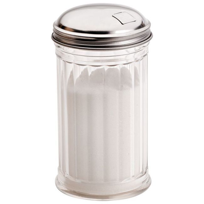 Browne Plastic Sugar Pourer With Stainless Steel Top, 12 Oz -- 12 Per Case