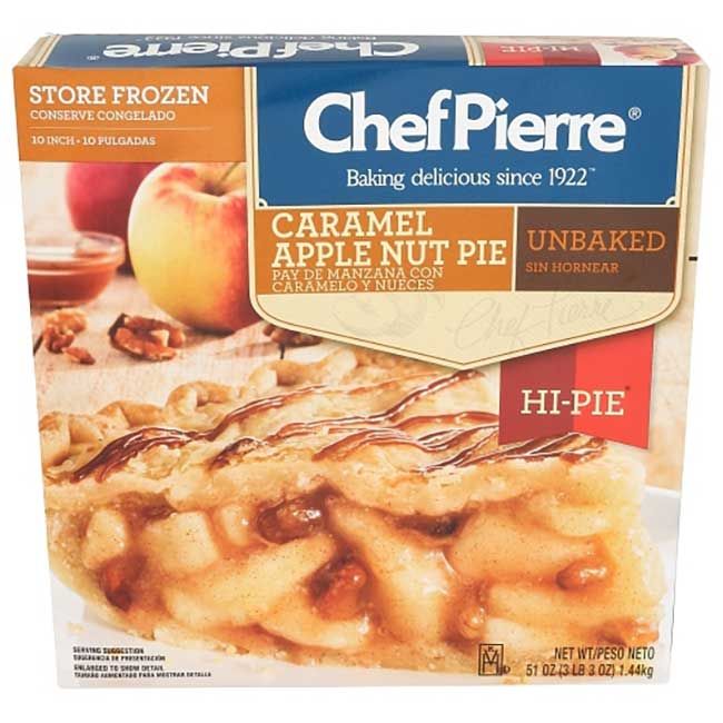 Chef Pierre Tarte Aux Pommes Et Au Caramel Non Cuite De 10 Po, 3,186 Lb -- 6 Par Caisse
