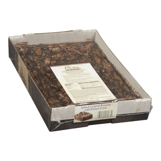 Bistro Collection Salted Caramel Brownie Bar With Pretzel Crust, 1531 G -- 4 Per Case