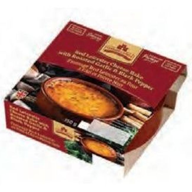Coombe Castle Fromage Red Leicester À L'ail Rôti Et Au Poivre Noir Concassé, 150 G -- 9 Par Boîte