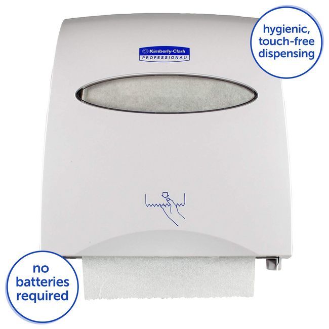 Kimberly-clark Sanitouch White Manual Hard Roll Towel Dispenser For 1.5 In Core Towel, 12.63 X 16.13 X 10.2 In