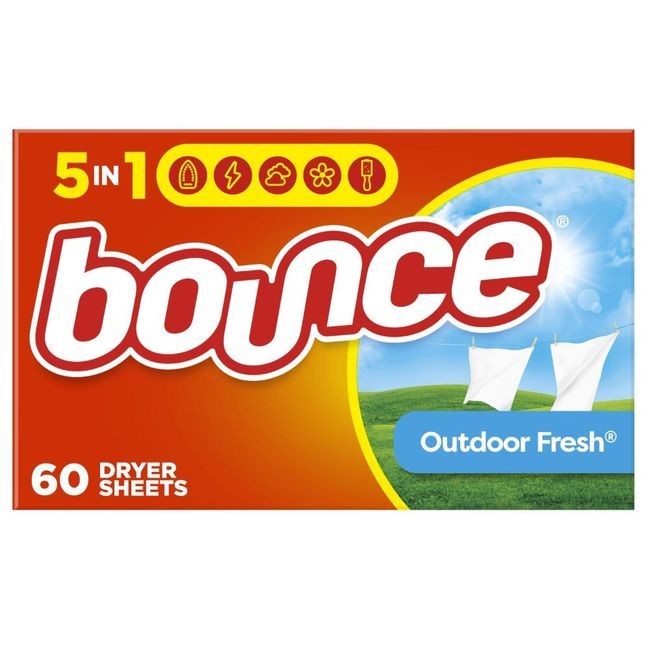 Bounce 5 In 1 Outdoor Fresh Fabric Softener Sheets, 60 Count -- 9 Per Case