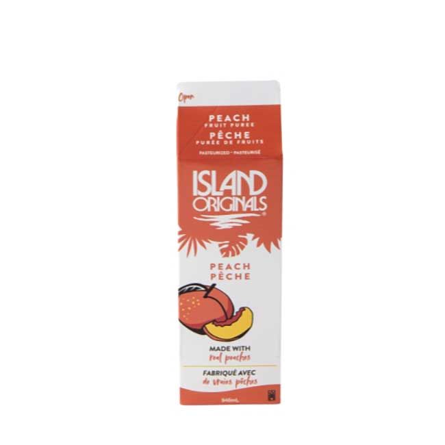 Island Originals Peach Fruit Puree Beverage Mix, 32 Oz -- 12 Per Case