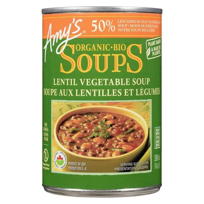 Amy's Organic Light In Sodium Lentil Vegetable Soup, 398 Ml -- 12 Per Case