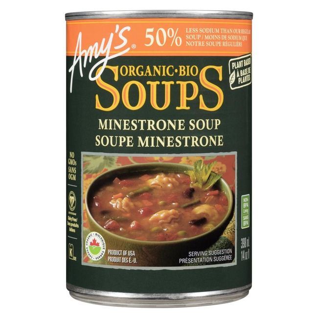 Amy's Organic Light In Sodium Minestrone Soup, 398 Ml -- 12 Per Case