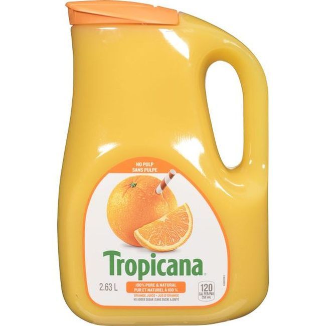 Tropicana Original Pulp Free Premium Orange Juice, 2.63 L -- 6 Per Case