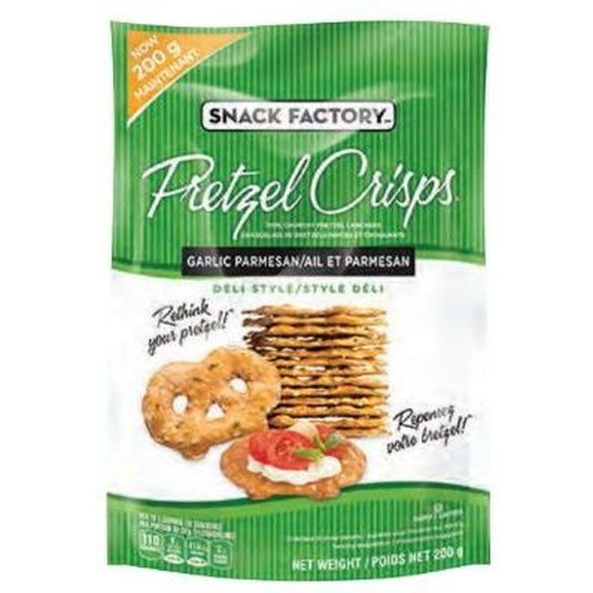 Snack Factory Garlic Parmesan Pretzel Crisps, 200 G -- 12 Per Case