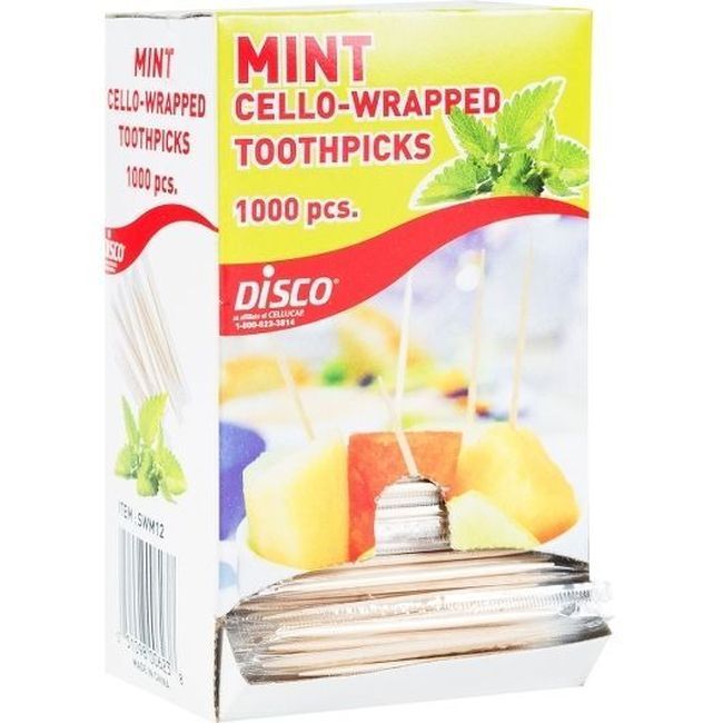 Cellucap 2.5 In Individually Wrapped Mint Toothpick, 1000 Count -- 12 Per Case