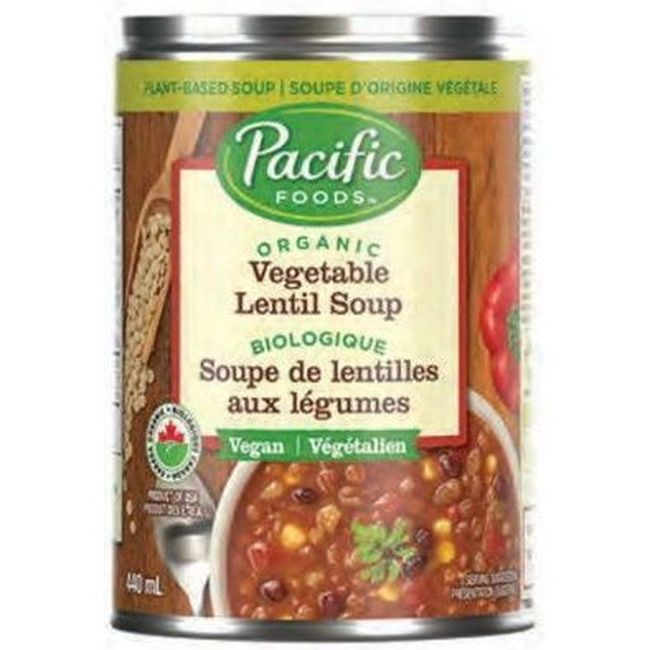 Pacific Foods Soupe De Lentilles Aux Légumes Biologiques, 440 Ml -- 12 Par Boîte