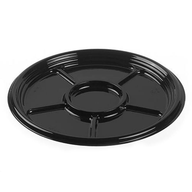 Polar Pak Black Pet Ebony 2-5 Pocket Cater Tray, 12 In -- 50 Per Case