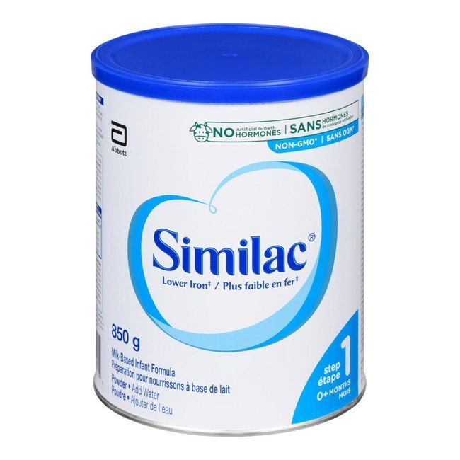 Similac Lower Iron Milk Based Infant Formula Powder, 850 G -- 6 Per Case
