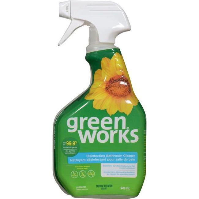 Green Works Disinfecting Bathroom Cleaner, 946 Ml -- 9 Per Case