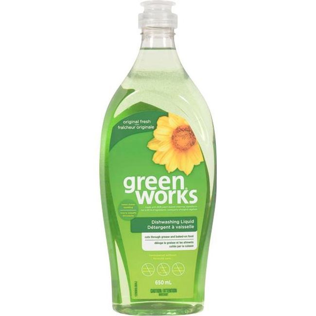 Green Works Original Dishwashing Liquid, 650 Ml -- 6 Per Case