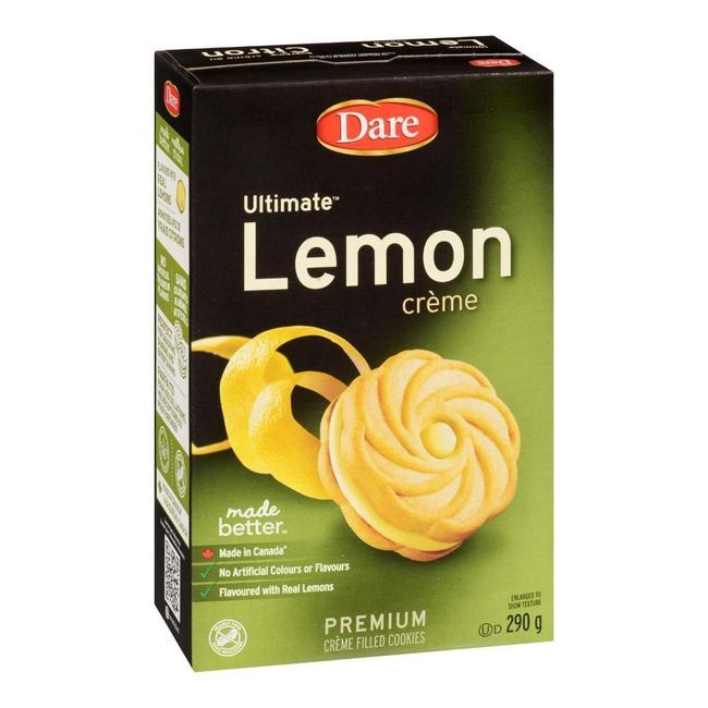 Dare Biscuits Fourrés À La Crème De Citron Ultime, 290 G -- 12 Par Boîte