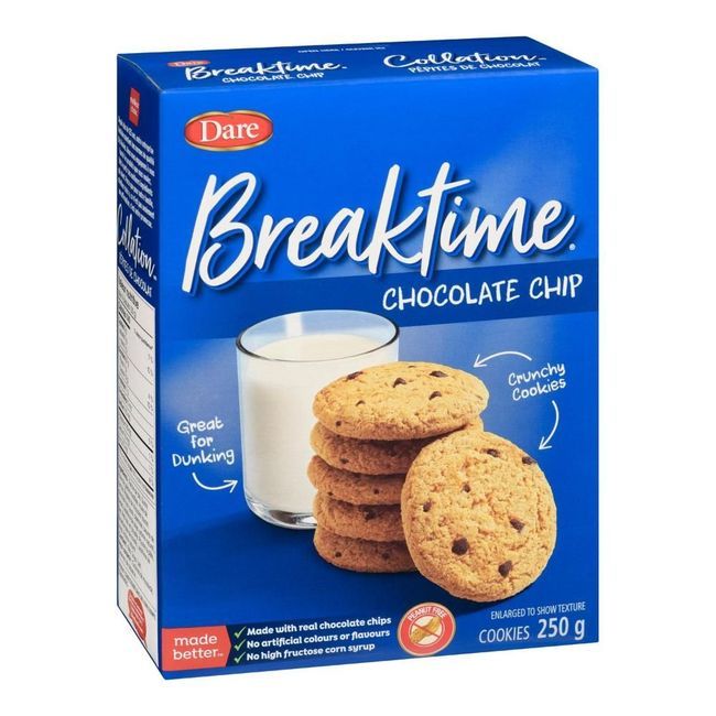 Dare Biscuits Aux Pépites De Chocolat, 250 G -- 12 Par Boîte