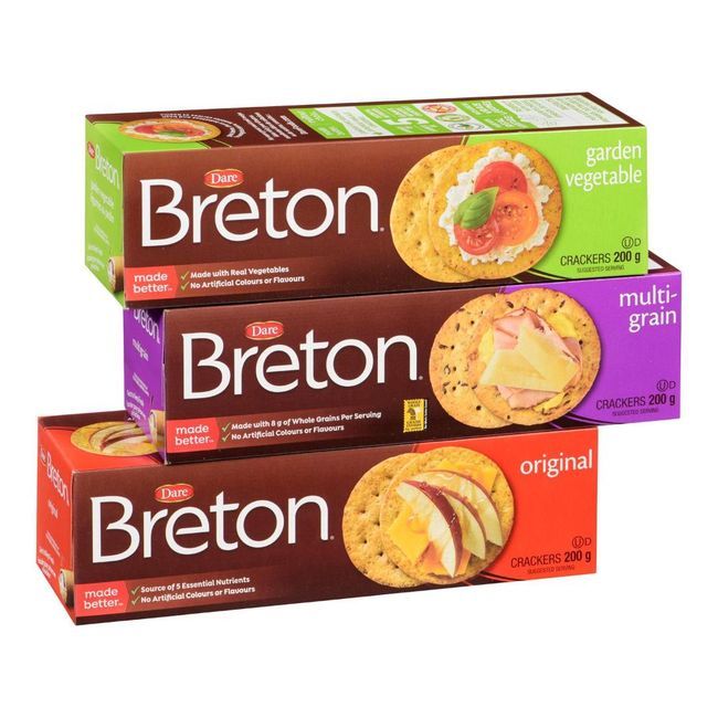 Breton Craquelins Originaux/légumes Du Jardin/multigrains, 200 G -- 24 Par Boîte