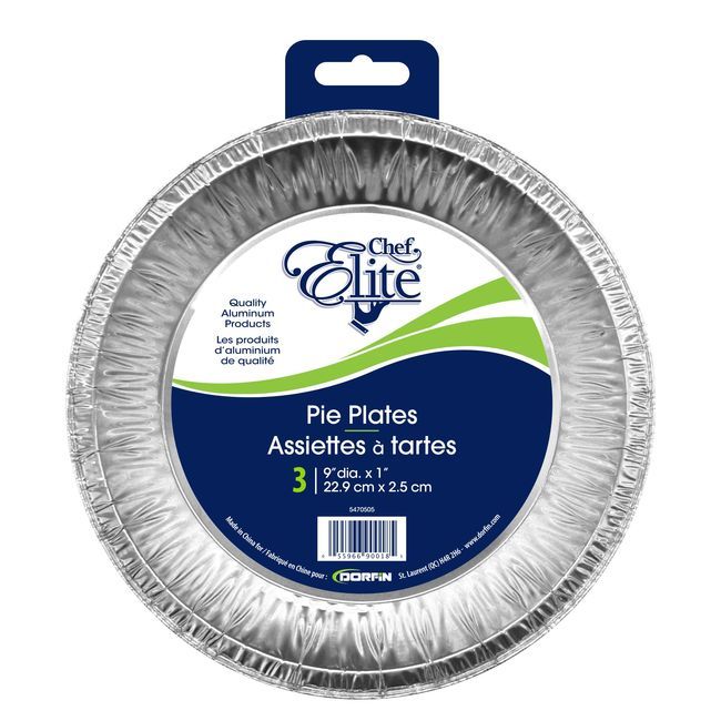 Chef Elite Pie Plate, 3 Count -- 24 Per Case