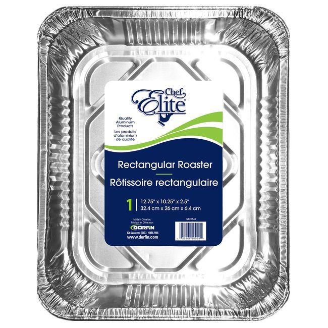 Chef Elite Rectangular Roaster, 12.75 X 10.25 X 2.5 In -- 50 Per Case