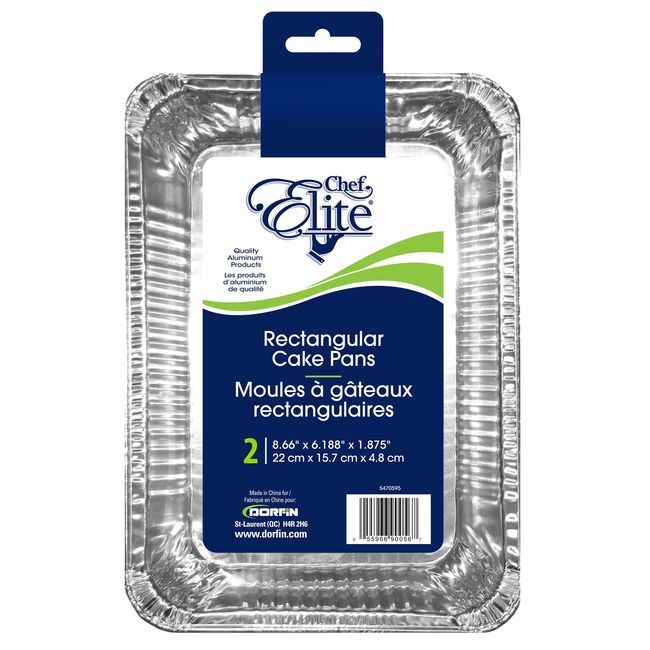 Chef Elite Rectangular Cake Pan, 2 Count -- 24 Per Case