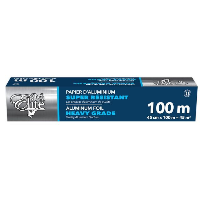 Chef Elite Heavy Grade 16mic Aluminum Foil, 45 Cm X 100 M -- 6 Per Case