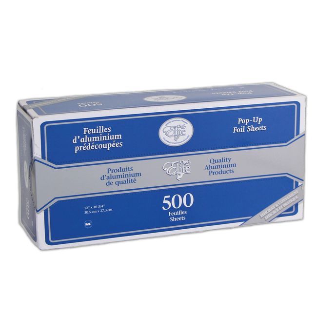 Chef Elite 51 Gauge Aluminum Foil Pop-up Sheets, 500 Count -- 6 Per Case