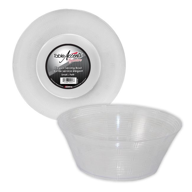 Table Accents Petit Bol De Service Élégant En Plastique Signature, Capacité De 1,5 L -- 18 Par Boîte