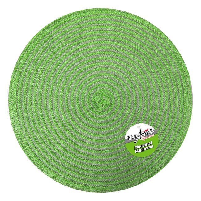 Table Accents Signature Green Round Placemat, 36 Cm -- 18 Per Case