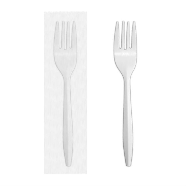 Table Accents Individually Wrapped Polypropylene Fork -- 1000 Per Case