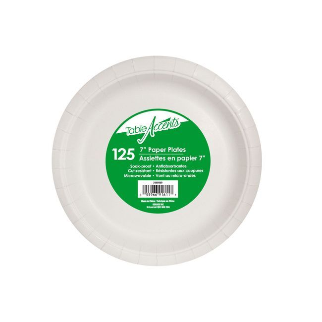 Table Accents Soak-proof Paper Plate, 7 In -- 1000 Per Case