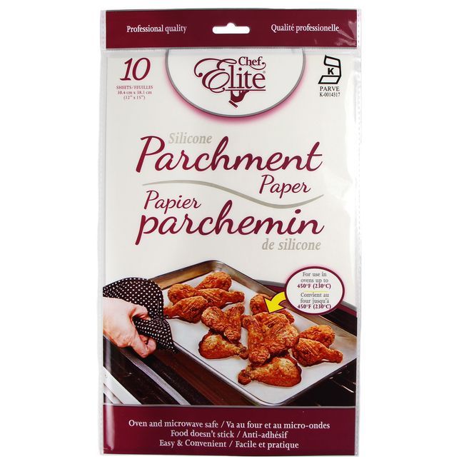 Chef Elite Parchment Paper Sheets, 10 Count -- 48 Per Case