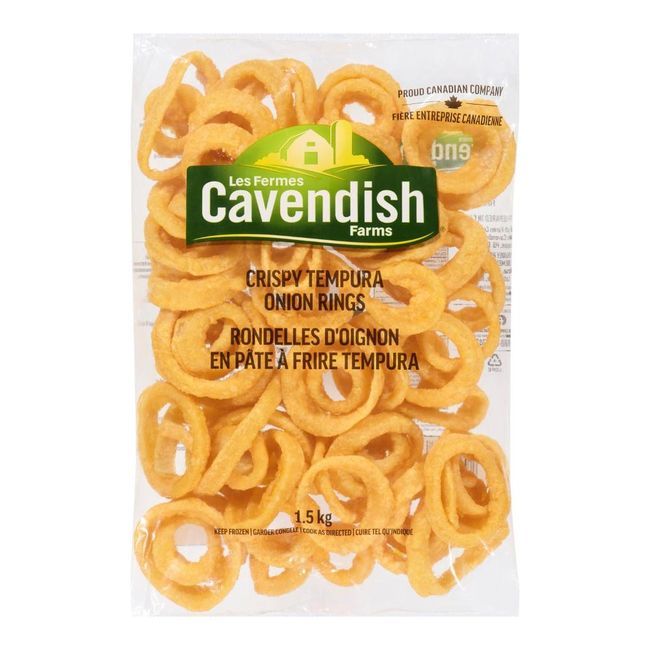 Cavendish Rondelles D'oignon En Pâte À Tempura De 1/2 Po, 1,5 Kg -- 6 Par Caisse