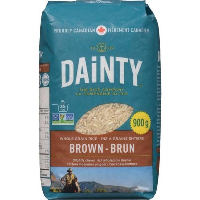 Dainty Riz Brun À Grains Longs, 900 G -- 10 Par Boîte