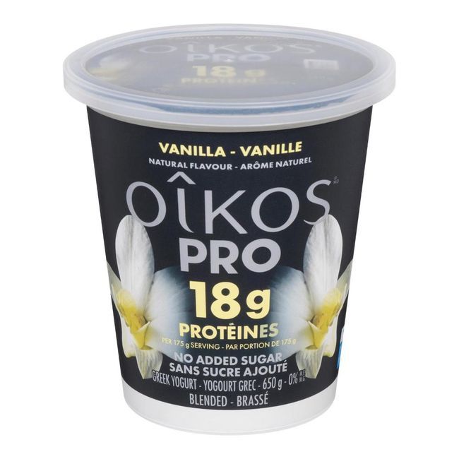 Oikos Pro 18 G Protéines Sans Sucre Ajouté Yogourt Grec Vanille, 650 G -- 6 Par Boîte