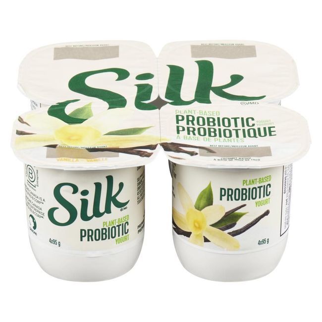 Silk Probiotic 95 G Plant Based Vanilla Yogurt, 4 Count -- 6 Per Case