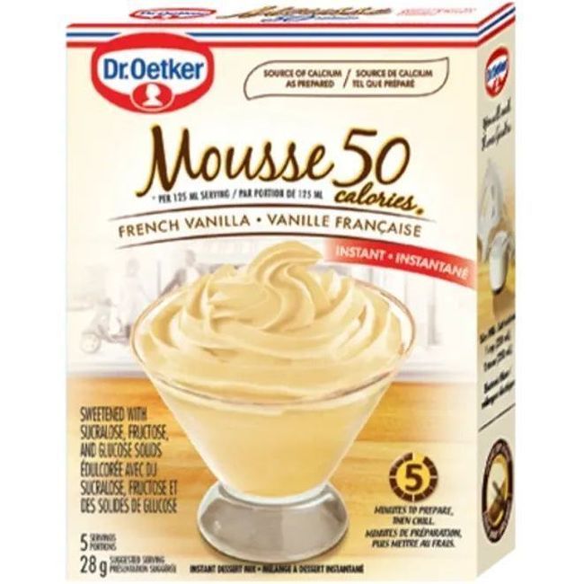 Dr. Oetker 50 Calories French Vanilla Mousse, 28 G -- 12 Per Case