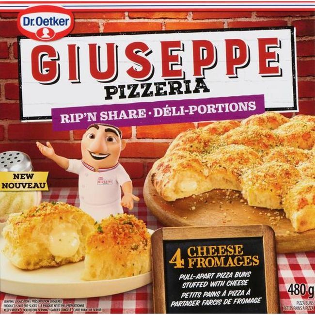Giuseppe Pizza 4 Fromages Rip N Share, 480 G -- 5 Par Caisse