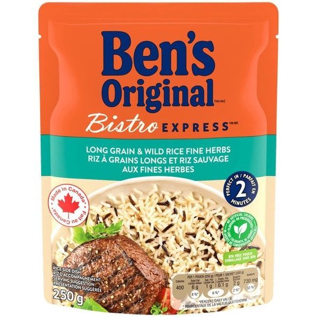 Ben's Original Bistro Express Long Grain And Wild Rice Fine Herbs, 250 G -- 12 Per Case