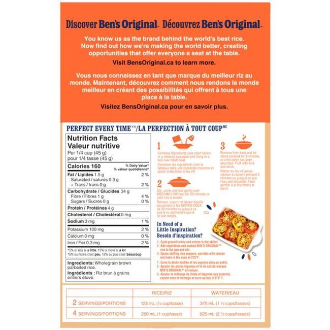 Ben's Original Riz Brun Complet, 907 G -- 12 Par Boîte
