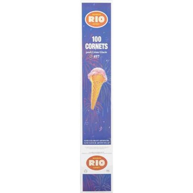 Bonbons Rio Number 57 Big Ice Cream Cone, 100 Count -- 10 Per Case