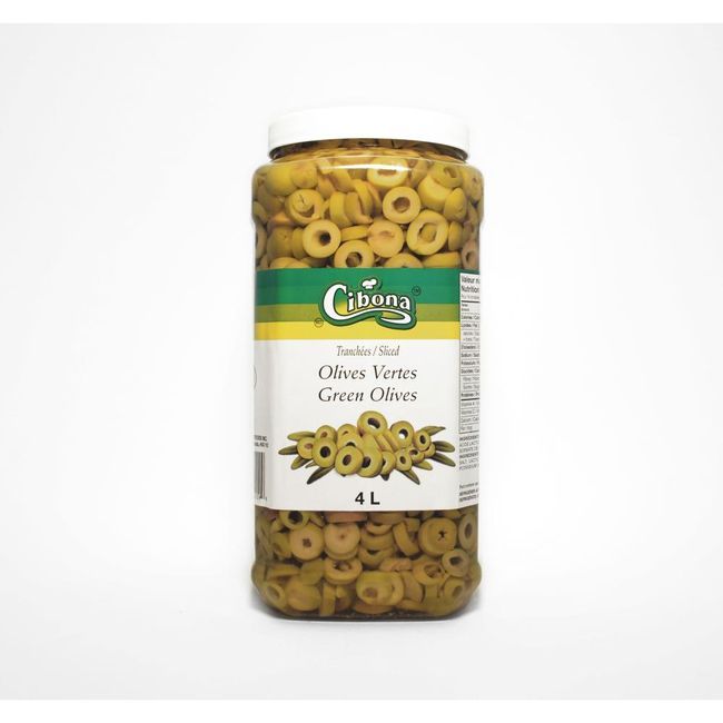 Cibona Sliced Green Olives, 4 L -- 2 Per Case
