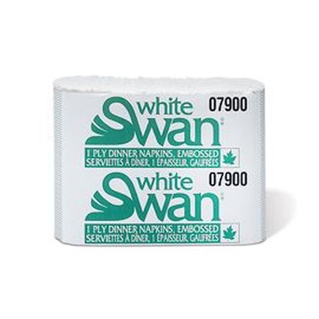 White Swan Serviette De Table 1 Pli 8 Plis, 15,8 X 16,8 Po -- 12 Par Boîte