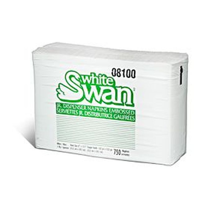 White Swan Serviettes Distributrices Pliées Hautes, 1 Pli, 6 X 13,5 Po -- 9 000 Par Boîte