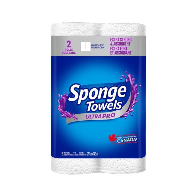 Spongetowels Ultra Pro Paper Towel Roll, 2 Count -- 12 Per Case