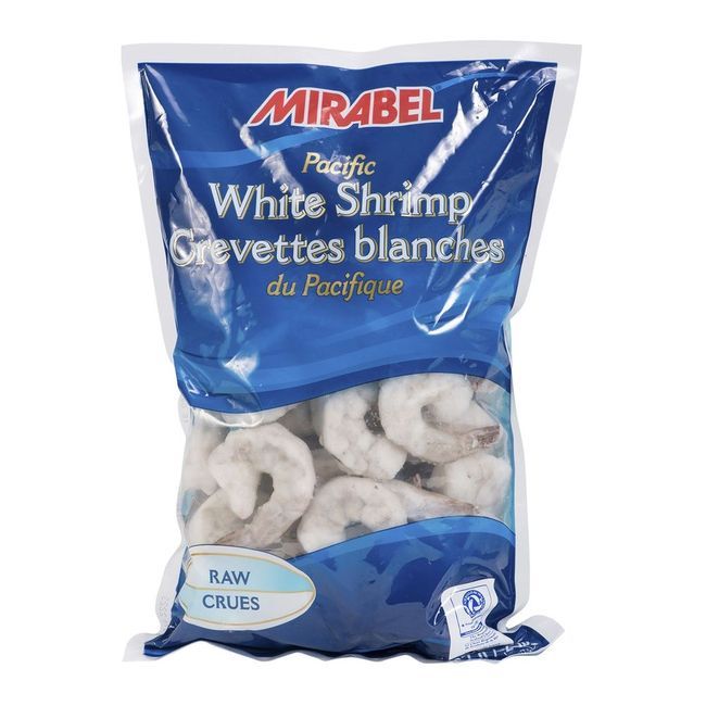 Mirabel Pacific White Raw Tail-on Shrimp, 16-20 Lb -- 5 Per Case