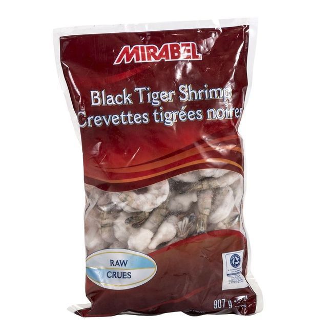 Mirabel Black Tiger Raw Tail-on Shrimp, 21-25 Lb -- 5 Per Case